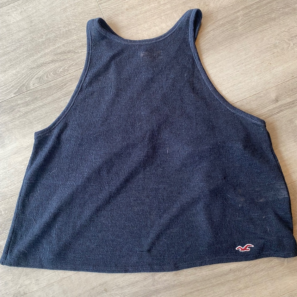 NWT Hollister Soft Navy Sleeveless Top size M